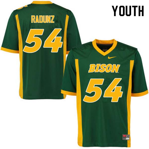 Youth #54 Dillon Radunz North Dakota State Bison College Football Jerseys Sale-Green - Click Image to Close